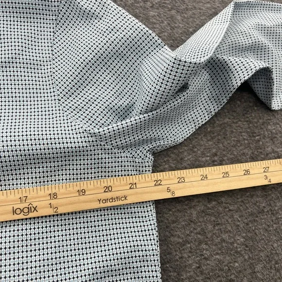 Perry Ellis Button Up Shirt Mens M Geometric Blue LS Oeko-Tex Business NWT $90 - Picture 7 of 10